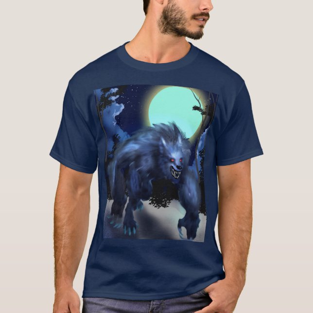 T-shirt Le loup-garou au clair de lune (Devant)