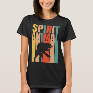 T-shirt Le loup-garou est mon animal spirituel Rétro