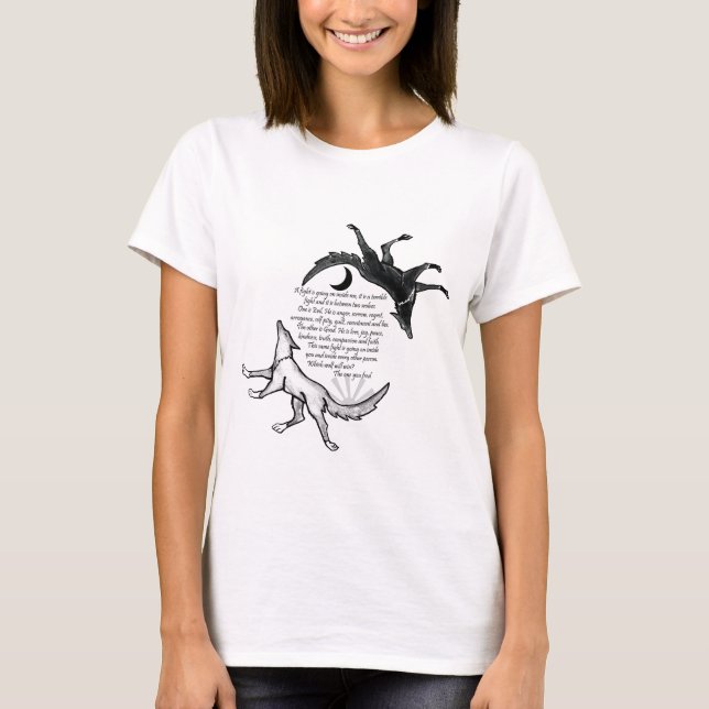 T-shirt Le loup qui nourrit (Devant)