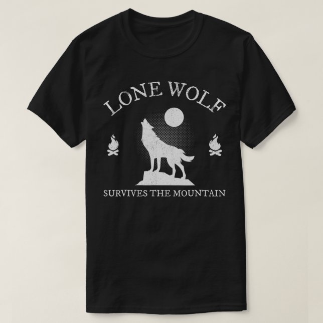 T-shirt Le Loup Solitaire Survit La Silhouette Des Loups D (Design devant)