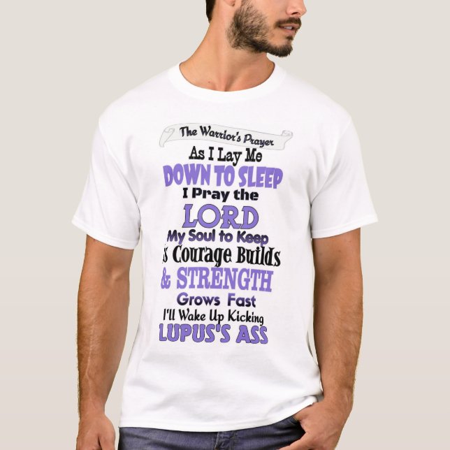 T-shirt Le lupus de la prière du guerrier (Devant)