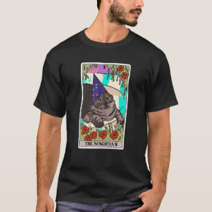 T-shirt Le Magicien Cat Tarot Card Rider Waite Deck Hallo