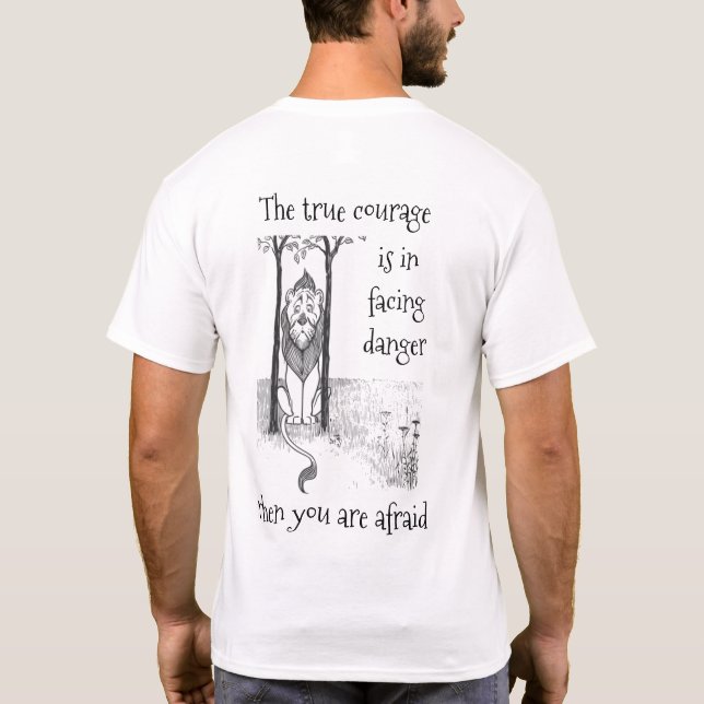 T-shirt Le Magicien d'Oz - Le vrai courage (Dos)