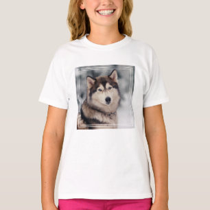 T-shirt Le magnifique Husky en plein air