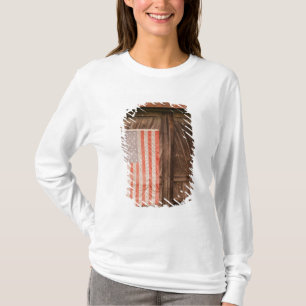 T-shirt Le Maine, drapeau américain fané sur la porte de