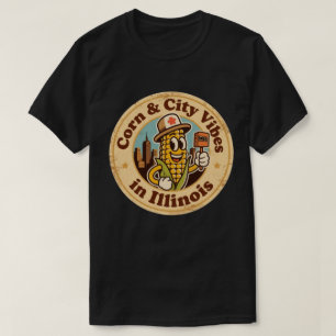 T-shirt Le maïs rencontre la ville _ Illinois, œuvre d'art