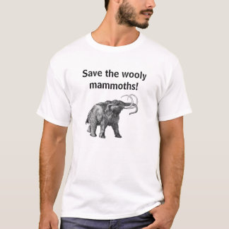 T-shirt le mammouth, sauvent les mammouths wooly !