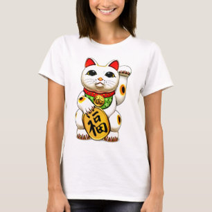 T-shirt Le maneki-neko, 招き猫, chat chanceux