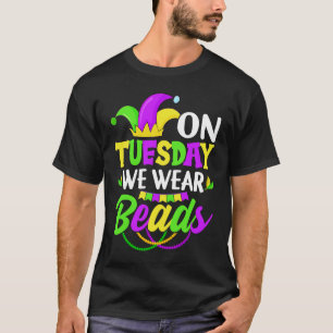T-shirt Le mardi on porte des perles Mardi Gras Celebratio