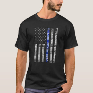 T-shirt Le mari, père, drapeau américain de héros