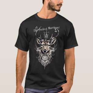 T-shirt Le mariage parfait, cerf vixen et taureaux