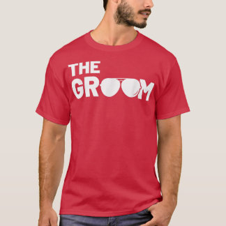 T-shirt Le Marié Accroupi Célibataire Fournit la Fête de M