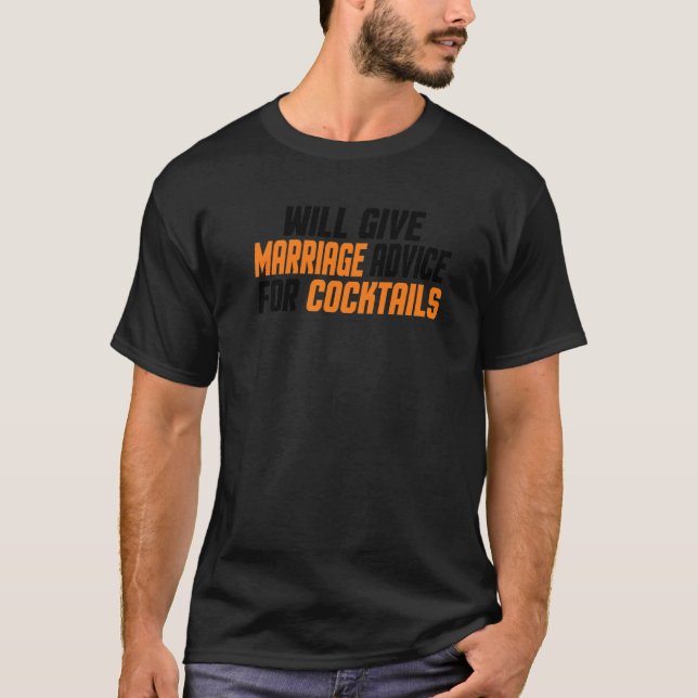 T-shirt Le Marié Donnera Des Conseils De Mariage Pour Les  (Devant)