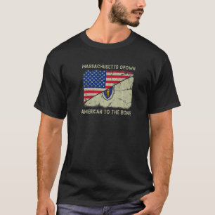 T-shirt Le Massachusetts Est Devenu Américain Jusqu'À L'Ét