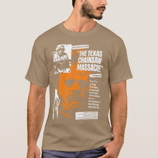 T-shirt Le massacre à la tronçonneuse Titre Collage Horreu