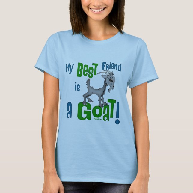 T-shirt Le meilleur ami est une chèvre (Devant)