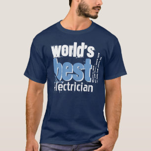 T-shirt Le meilleur BLEU de la coutume X6 de l'électricie