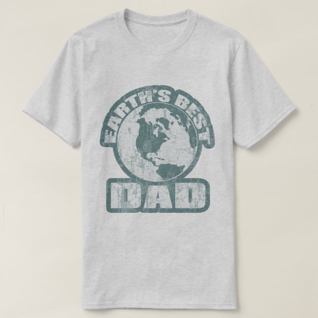 T-shirt Le meilleur bleu de papa des terres (Design devant)