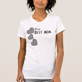 T-shirt Le MEILLEUR coeurs modelés de MAMAN par nom fait