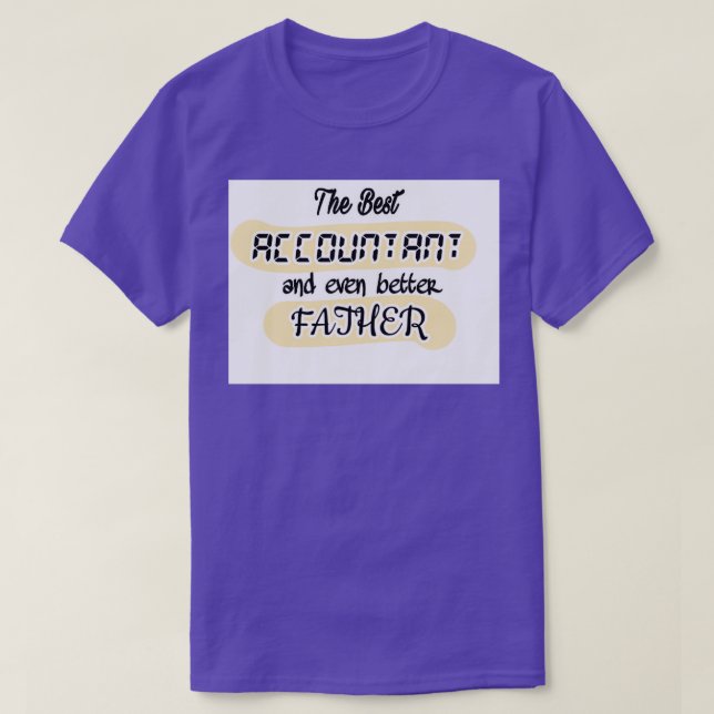 T-shirt Le meilleur comptable et encore mieux fathercompta (Design devant)