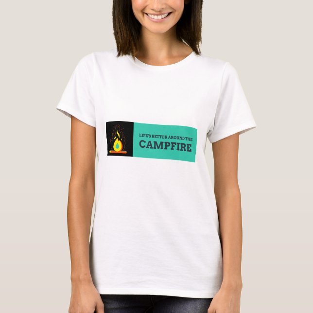 T-shirt Le meilleur de la vie autour du camping Camping &  (Devant)