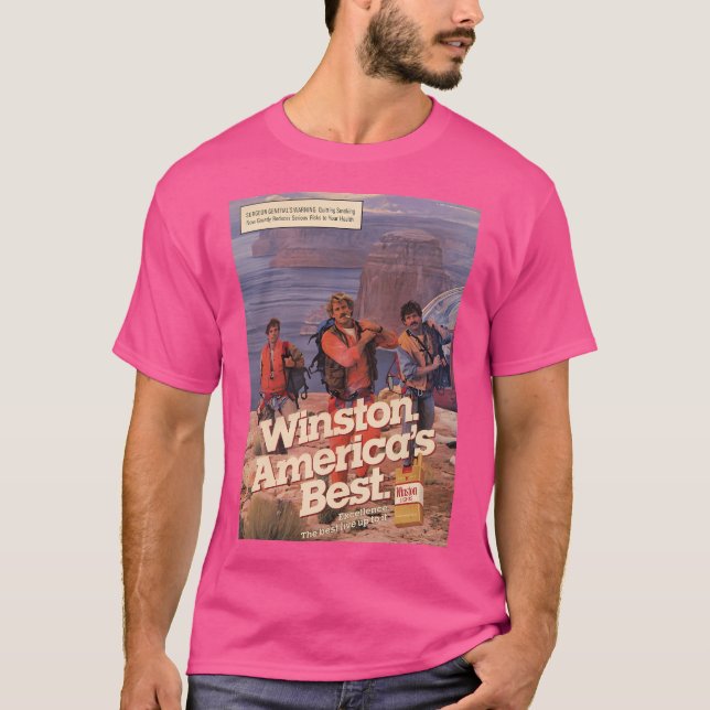 T-shirt Le Meilleur De L'Amérique Winston. Publicité vinta (Devant)