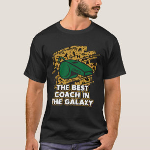 T-shirt Le Meilleur Entraîneur dans la Galaxy Trainer Humo