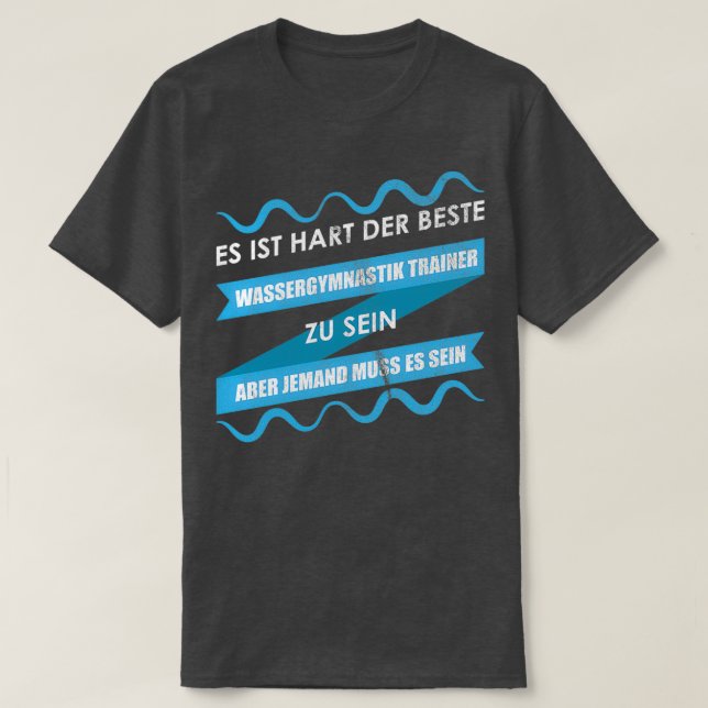 T-shirt Le meilleur entraîneur de gymnastique aquatique (Design devant)