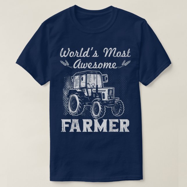 T-shirt le meilleur fermier du monde (Design devant)