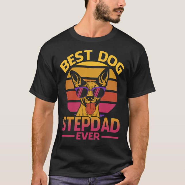 T-shirt Le meilleur GIF de père de papa de CHIEN de (Devant)