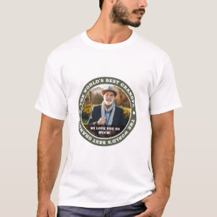 T-shirt Le meilleur grand-père du monde avec une photo pe