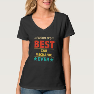 T-shirt Le meilleur mécanicien automobile du monde de Retr