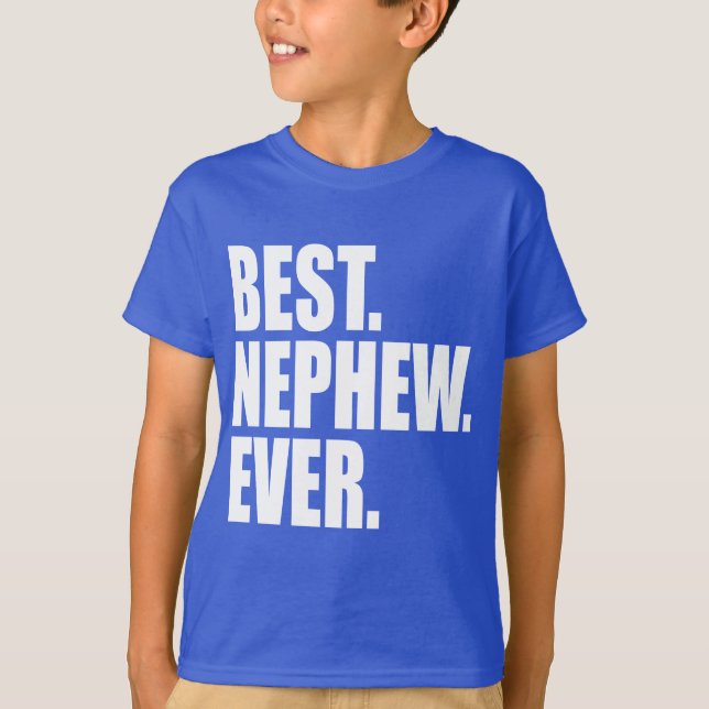 T-shirt Le meilleur. Nephew. Jamais. (bleu) (Devant)