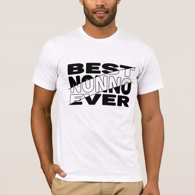 T-SHIRT LE MEILLEUR NONNO JAMAIS. (Devant)