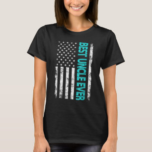 T-shirt Le meilleur oncle papa jamais nous drapeau américa