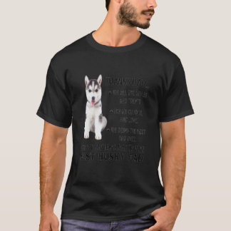 T-shirt Le Meilleur Papa Chien Husky Bonne Fête des Pères