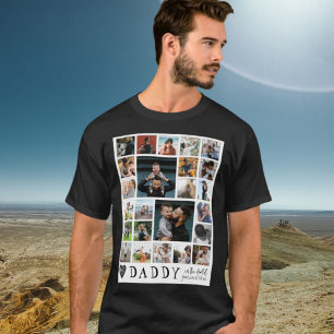 T-shirt Le Meilleur Papa Dans Le Monde Photo Collage
