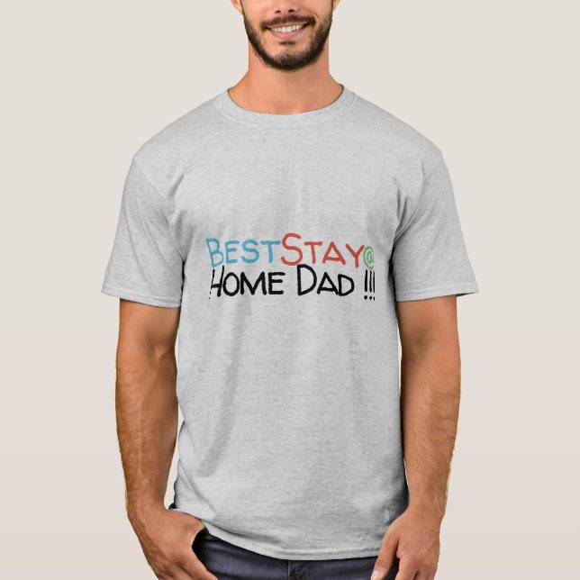 T-shirt Le meilleur papa de séjour à la maison (Devant)