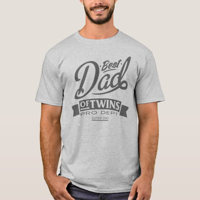T-shirt Le meilleur papa des jumeaux pro Dept. Super Dad (Devant)