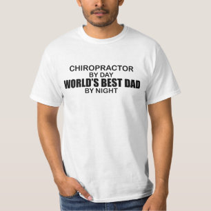 T-shirt Le meilleur papa du monde par nuit - chiroprakteur
