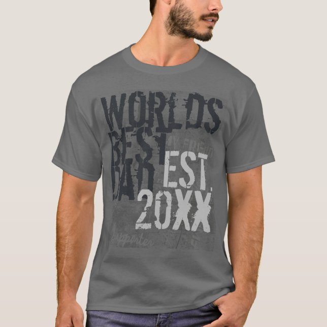 T-shirt Le meilleur papa Grunge Graffitti Texte du monde (Devant)