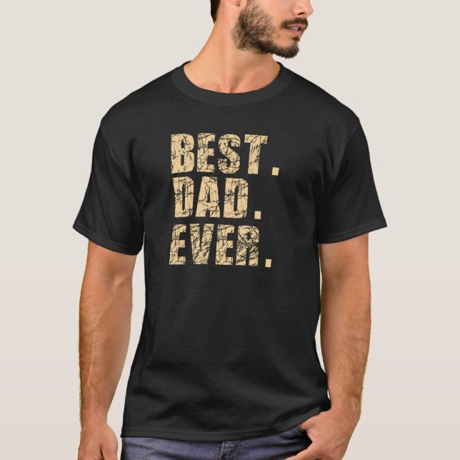 T-shirt Le meilleur papa jamais (beige) (Devant)