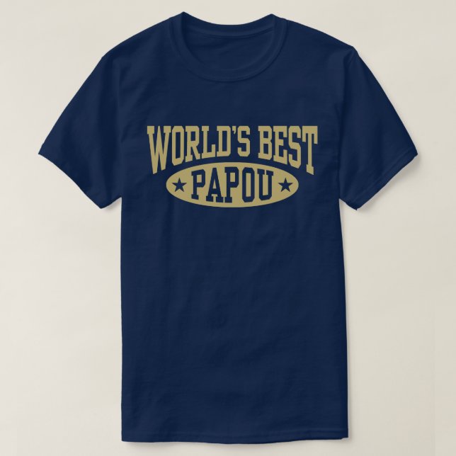T-shirt Le meilleur papou du monde (Design devant)