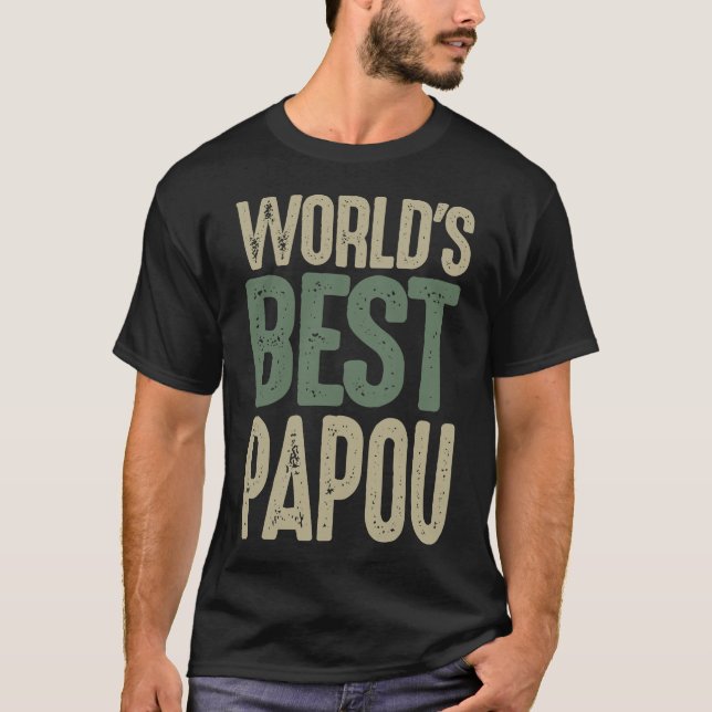 T-shirt Le meilleur papou du monde (Devant)