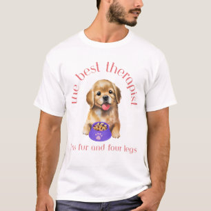 T-shirt Le meilleur thérapeute a quatre pattes et quatre f