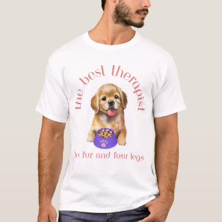 T-shirt Le meilleur thérapeute a quatre pattes et quatre f