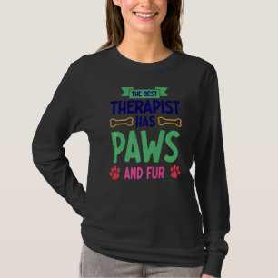 T-shirt Le Meilleur Thérapeute Possède Des Paws Et Du Chat