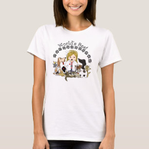 T-shirt Le meilleur vétérinaire du monde - cheveux blond