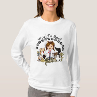 T-shirt Le meilleur vétérinaire du monde - cheveux Brown