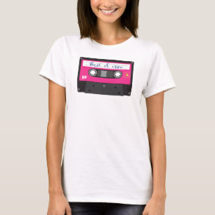 T-shirt Le meilleur Vintage de la bande de cassette noire
